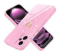 Yichxu Cover per Xiaomi Redmi Note 12 Pro 5G Custodia Glitter TPU Silicone Brillantini Motivo Cuore Sottile Morbid Antiurto Paraurti Protettiva Case per Redmi Note 12 Pro 5G, Rosa