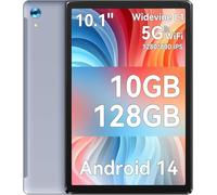 Yicty Tablet Android 14 Tablets 10-pollice-Full-HD-Display 10(4+6) GB RAM 128 GB ROM 1TB TF Widevine L1 Processore octa-core Fotocamera duale WiFi 6 BT 5.3 5000mAh 2025 (Grigio)