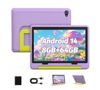 Yicty Tablet per bambini Android 14 Tablet 10 pollici aggiornato per i bambini con custodia protettiva Octa-Core 8 + 64GB 1TF Card espandibile Dual Camera Grande regalo per il bambino (Rosa)