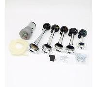 YIDA, clacson ad aria da 12 V, 150 db, in zinco cromato, 5 clacson musicali, relè per auto con compressore, per qualsiasi veicolo a 12 V, camion, treni, barche, auto, furgoni