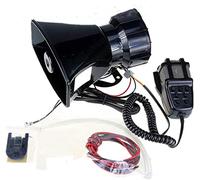 Yida - Clacson sirena veicolare, 12 V, 80 W, 7 toni, con microfono, utilizzabile come altoparlante