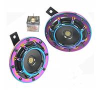 YIDA Kit clacson elettrico 12 V, 135 dB, doppio - metallo super forte, basso con staffa per auto, camion, SUV, camper, furgoni, moto, barche fuoristrada