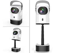 Yidedraw - Proiettore 4K con WiFi e Bluetooth, proiettore portatile 600 ANSI con supporto pieghevole per camera da letto, proiettore di film all'aperto ultimo intervento compatibile per iPhone,
