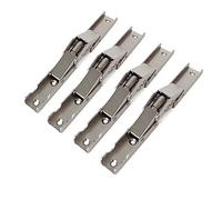 YIDELAI (4pc) 90 gradi pieghevole porta/mensola cerniera nascosta staffa supporto tavolo parti mobili, Argento, Acciaio, Plated, Modern Style
