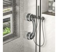 YIDELAI - Maniglia per porta a ventosa, maniglia adesiva per armadio, adatta per la porta scorrevole della cucina, il vetro della finestra, la porta del frigorifero (Transparent Black)