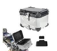 Yidelchon Impermeabile Bauletto Per Moto In Lega Di Alluminio Accessori Moto Vano Portaoggetti Posteriore Baule Posteriore Da Moto 28L 36L 45L 55L 65L 80L 100L (Color : X-Silver, Size : 65L)
