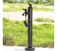 Yidlkecqey Colonna d'Acqua da Giardino 60/95cm in Acciaio Inox 304, Fontana da Esterno con Rubinetto a Doppia Uscita e Pistola, Antigelo, Ingresso Laterale/Inferiore(Type A,95cm/37.4in)