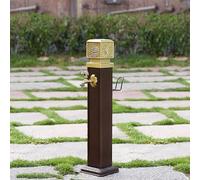 Yidlkecqey Colonna d'Acqua da Giardino in Alluminio con Rubinetto in Rame e Pistola, Antigelo, Isolamento Termico, Ingresso Laterale/Inferiore, 114cm(Type C,114cm/44.9in)