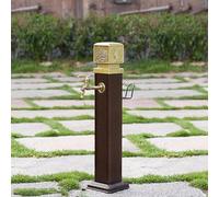 Yidlkecqey Colonna d'Acqua da Giardino in Alluminio con Rubinetto in Rame e Pistola, Antigelo, Isolamento Termico, Ingresso Laterale/Inferiore, 114cm(Type F,74cm/29.1in)