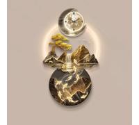 Yidlkecqey Decorazione murale in Pietra arenaria 3D, Decorazione murale con Luce a LED, Elegante Scultura murale, Decorazione murale per Soggiorno e Ingresso(Style E,50x100cm/19.7x39.4in)