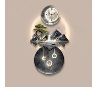 Yidlkecqey Decorazione murale in Pietra arenaria 3D, Decorazione murale con Luce a LED, Elegante Scultura murale, Decorazione murale per Soggiorno e Ingresso(Style G,50x100cm/19.7x39.4in)