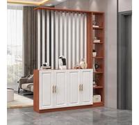 Yidlkecqey Divisorio Moderno da Parete, divisorio Moderno per Ingresso con Mobile Porta Scarpe, Armadio da Ingresso con scarpiera e divisorio(Teak+White,150x30x200cm/59x11.8x78.7in)