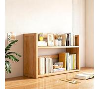 Yidlkecqey Libreria da scrivania in Legno massello a più Livelli, Organizer da Tavolo Compatto per Ufficio e casa, scaffale espositivo salvaspazio(Primary Color,50x20x39cm/19.7x7.8x15.3in)