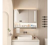 Yidlkecqey Moderno Rettangolare Specchio Contenitore con Foro per Estrazione Carta(White,70x12x70cm/27.6x4.7x27.6in)