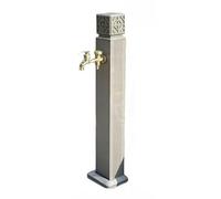 Yidlkecqey Rubinetto Verticale da Esterno in Ottone Massiccio, antigelo, Colonna d’Acqua autoportante per Giardino, Patio e irrigazione del Prato(Silver,100cm/39.4in)