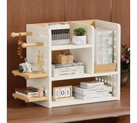 Yidlkecqey Scaffale espositivo da scrivania in legno, scaffale espositivo multifunzionale indipendente, credenza da scrivania per dormitorio universitario(W+W,40x20.3x39cm/15.7x8x15.3in)