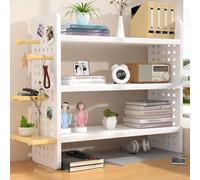 Yidlkecqey Scrivania per dormitorio,scaffale portaoggetti in legno per scrivania, scaffale portaoggetti multiuso, libreria da scrivania per dormitorio(White,40x20x60cm/15.7x7.9x23.6in)