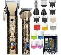 YIDON Tagliacapelli Uomo Professionale Regolabarba Rasoio Elettrico Barba, Macchinetta per Capelli Senza Fili Display LED USB Ricaricabile, Trimmer Barba Kit per Capelli Barba Basette Naso Corpo