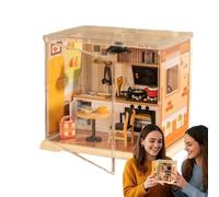 Yidueace Kit Per La Casa In Miniatura,Set Per Casa Delle Bambole Mini - Set Costruzione Miniature Realistico Caffetteria Cucina, Modello Assemblaggio Manuale Giocattolo Per Adolescenti Adulti