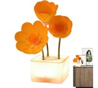 Yidueace Lampada da notte a fiori, luce notturna a LED da scrivania | notturne da comodino a fioritura automatica - Design senza fili, decorazione domestica per la scuola materna, il soggiorno, la