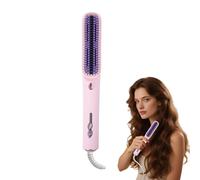 Yidueace Spazzola Stira Capelli | Pettinina Stilizzante Ricci Ionica,Accessori per Styling Portatili, Spazzola Riscaldante Comoda da Tenere per Regalo per Viaggio