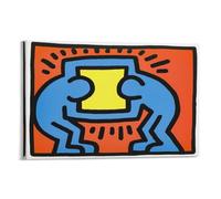 YIEANBAO Keith Haring Graffiti Poster (1989 Pop Shop VI4) Stampa Su Tela Poster Pop Art, Opere Famose Arte Murale Decorazione Estetica Per La Casa. Frame; 24x36inch(60x90cm)