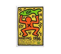 YIEANBAO Keith Haring Graffiti Poster Utstallningsaffisch Stampa Su Tela Poster Pop Art, Opere Famose Arte Murale Decorazione Estetica Per La Casa. Unframe; 20x30inch(50x75cm)