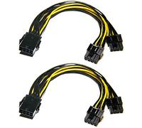 YieJoya Cavo adattatore per scheda grafica PCI-e da 6 pin a 8 pin, confezione da 2 pezzi da 6 pin a Dual PCIe 8 pin 6 2 per scheda grafica PCI Express, cavo convertitore per scheda video GPU VGA