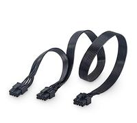 YieJoya Cavo PCIE per Seasonic, PSU 8 pin maschio a Dual PCIe 8pin (6+2) maschio per alimentatore modulare Seasonic (60 cm + 20 cm)