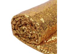 YIEMI Tessuto con paillettes, tessuto con paillettes per abbigliamento alla moda, decorazione di giocattoli, tovaglia con paillettes e fai da te ecc. (5 yard, dorato)
