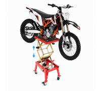 YIEMJS Ponte sollevatore idraulico per moto, sollevatore per moto, ponte sollevatore a forbice, regolabile in altezza 305-800mm, ponte sollevatore per moto, ruote fino a 160kg di portata per officine