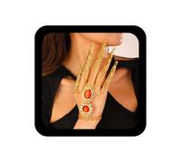 Yienate 1pcs Gotico Antica Regina Braccialetto Strega Unghie Punta Artiglio Braccialetto D'oro Boho Danza Del Ventre Costume Mano Catena Schiavo Cerchio Bracciali Indiano Cristallo Bracciali Per Donne