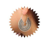 Yienate Boho Filigrana Grande Goccia Scintillata Orecchini Vintage Tribale Etnico Hollow Intagliato Orecchini In Argento Zingara Dichiarazione Floreale Orecchini Da Sposa Prom Gioielli Per Le Ragazze