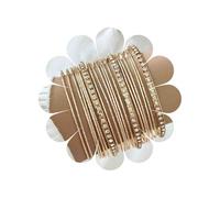 Yienate Boho Oro Braccialetti Braccialetti Set Indiano Bollywood Multi Bangles Stratificazione Impilamento Strutturato Strass Bracciali Etnici Matrimonio Outfit Bracciali Gioielli Per Donne (21pcs)