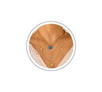 Yienate Boho Stratificato Farfalla Serpente Collana Choker Vintage Oro Serpente Collane Dichiarazione Catena Grosso Multistrato Blu Farfalla Ciondolo Collana Fascino Gioielli Per Donne E Ragazze
