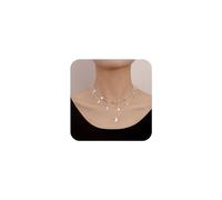 Yienate Boho Stratificato Stella Luna Fulmine Collana Choker Vintage Collana a mezzaluna d'argento Collana con fulmine a stella Collana con ciondolo luna Collana multistrato Gioielli per donne