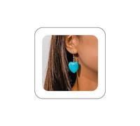 Yienate Boho Turchese Cuore Goccia Dangle Orecchini Vintage Occidentale Etnico Turchese Pietra Gancio Orecchini Dichiarazione Grande Amore Cuore Orecchini Gioielli Per Le Donne E Le Ragazze