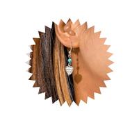 Yienate Boho Turchese Perline Cuore Goccia Orecchini Penzoloni Argento Amore Cuore Orecchini Penzolanti Vintage Etnico Turchese Pietra Orecchini Ad Amo Dichiarazione Orecchini Occidentali Per Donne