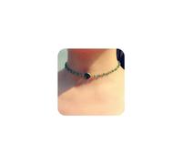 Yienate Boho Verde Collana Di Cristallo Choker Con Ciondolo Disco, Gemma Perline, Catena Corta - Gioielli Regali Per Donne E Ragazze