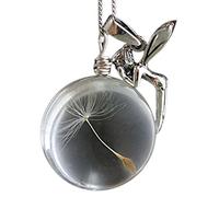 Yienate Collana lunga con pietra preziosa del tempo collana di pietra di vetro collana creativa fata pendente di cristallo retrò ambra collana ragazza maglione catena