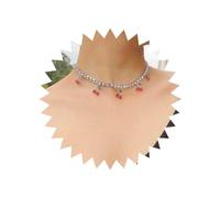 Yienate Cristallo Ciliegia Collana Girocollo Catena Strass Vintage Argento Ciliegia Frutta Ciondolo Collana Matrimonio Damigelle Breve Strass Tennis Catena Choker Gioielli Per Le Donne E Le Ragazze
