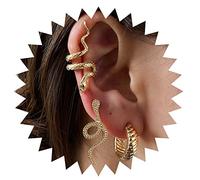 Yienate Delicato Orecchini Serpente Orecchini Medusa Orecchini Serpente Cingolato Rampicante Cobra Polsino Orecchini Carattere Oro Animale Orecchini A Perno 3 Set Di Pezzi Per Donne E Ragazze