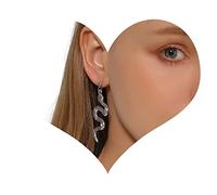 Yienate Delicato Orecchino Serpente D'argento Stud Medusa Orecchini A Goccia Orecchini Cobra Dichiarazione Animale Stud Orecchini Per Donne E Ragazze