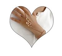 Yienate Gold Bracciale Serpente Schiavo Bracciale Personalità Medusa Bracciale Dito Catena Catena Mano Mano Catena Cobra Braccialetto Animale Bracciale Gioielli A Mano Per Donne E Ragazze