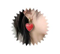 Yienate Grande Cuore Goccia Orecchini Pendenti Vintage Rosso Orecchini Post Oro Grande Amore Cuore Goccia Orecchini Matrimoni Cuore Nuziale Orecchini Dichiarazione Rosso Prom Orecchini Per Donne