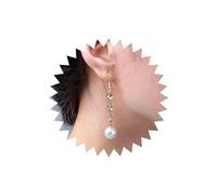 Yienate Lunga Perla Goccia orecchino Dangle Oro Cristallo Tassel Perla Palla Bohemian Dichiarazione Sposa Scintillante Prom Strass Orecchini Gioielli per le Donne