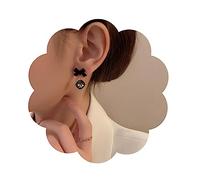 Yienate Orecchini A Perno Punk Bow Knot Orecchini Vintage In Cristallo Nero Orecchini Statement Square Strass Drop Orecchini Minimalisti Bow Tie Ribbon Stud Jewellery For Women And Girls