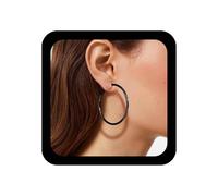 Yienate Orecchini Cerchio Neri Goccia Orecchini Cerchio Vintage Orecchino Cerchios Geometrici Leggeri Orecchino Lobo Punk Cerchios Neri Per Donna