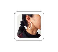 Yienate Oro Perla Orecchini a cerchio Boho Perla Cerchio Dangle Orecchini di perline Orecchini da sposa a cerchio Barocco Orecchini di dichiarazione Gioielli per donne e ragazze