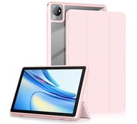 Yiernuo Custodia per Blackview Tab 70 WiFi 10.1 Pollici Tablet,Traslucido Cover con Funzione Supporto e Auto Sveglia/Sonno,Rosa